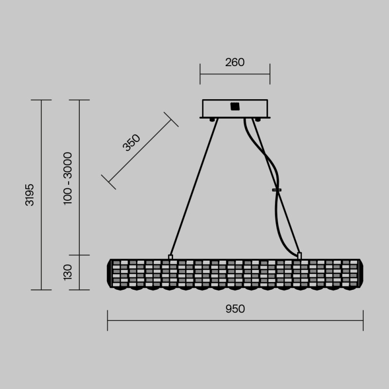 Купить с доставкой по Москве и России Подвесная люстра Maytoni MOD336PL-L130G3K