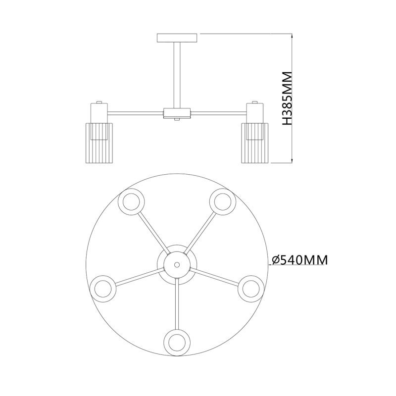 Купить с доставкой по Москве и России Люстра на штанге Escada 2120/5P Gold