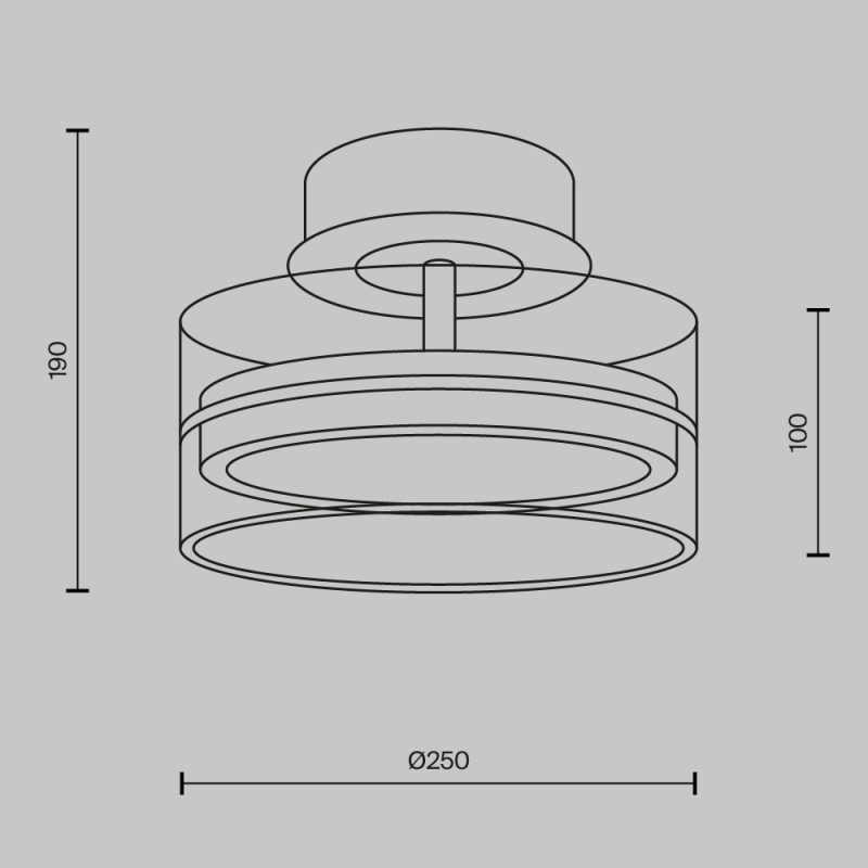 Накладной светильник Maytoni MOD348CL-L18BBS3K в интернет магазине Гет Лайт