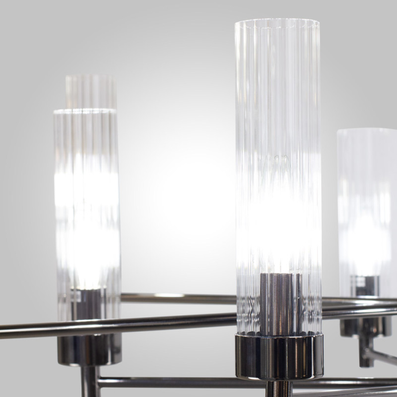 Люстра на штанге AM Group INDIGO SP10 PEARL BLACK в интернет магазине Гет Лайт