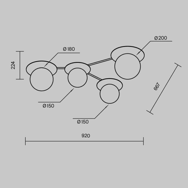 Накладная люстра Maytoni MOD291CL-04BS1 в интернет магазине Гет Лайт