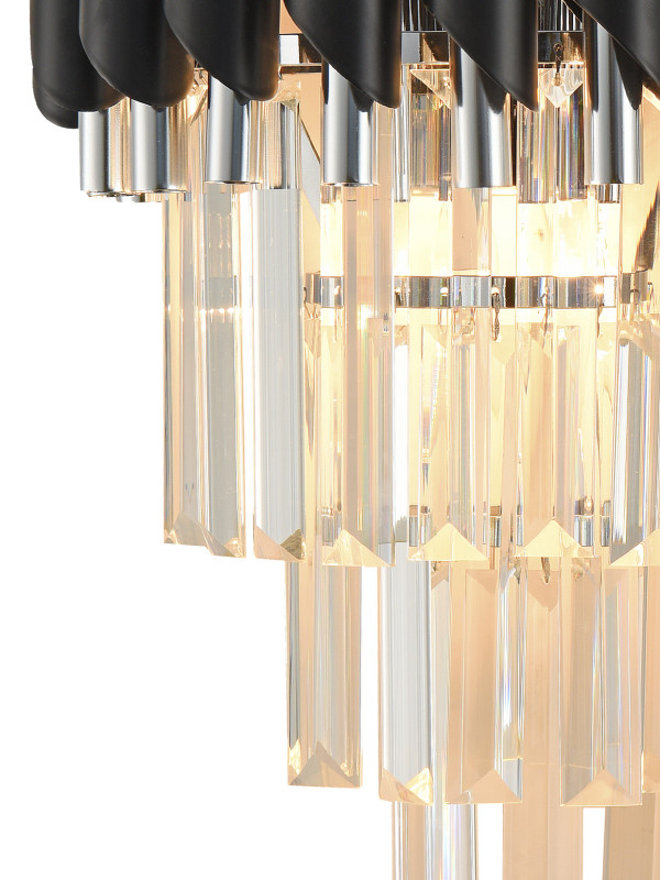 Бра Natali Kovaltseva DARIAN 76017/2W CHROME BLACK в интернет магазине Гет Лайт