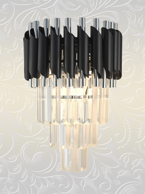 Купить с доставкой по Москве и России Бра Natali Kovaltseva DARIAN 76017/2W CHROME BLACK