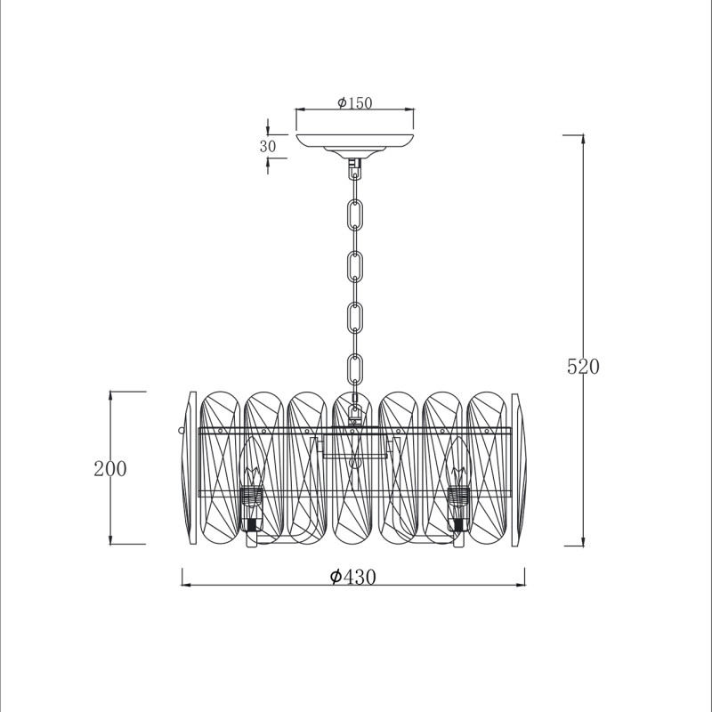 Купить с доставкой по Москве и России Подвесная люстра Escada 2114/6S Gold