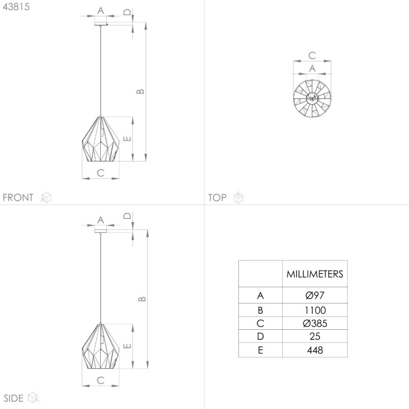 Подвесной светильник EGLO 43815 Цена на Подвесной светильник EGLO 43815