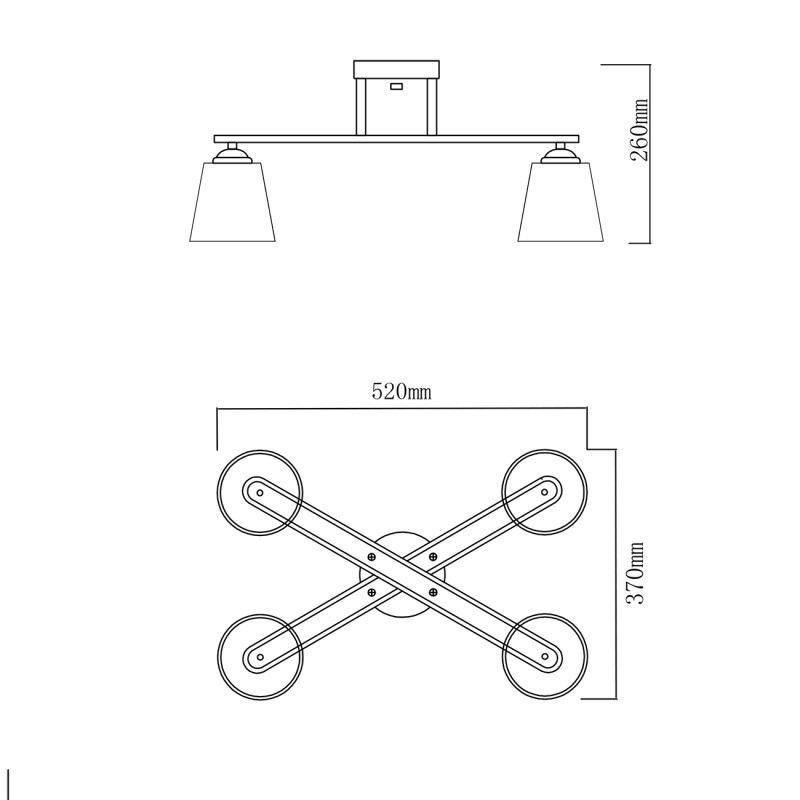 Купить с доставкой по Москве и России Накладная люстра Escada 1101/4PL