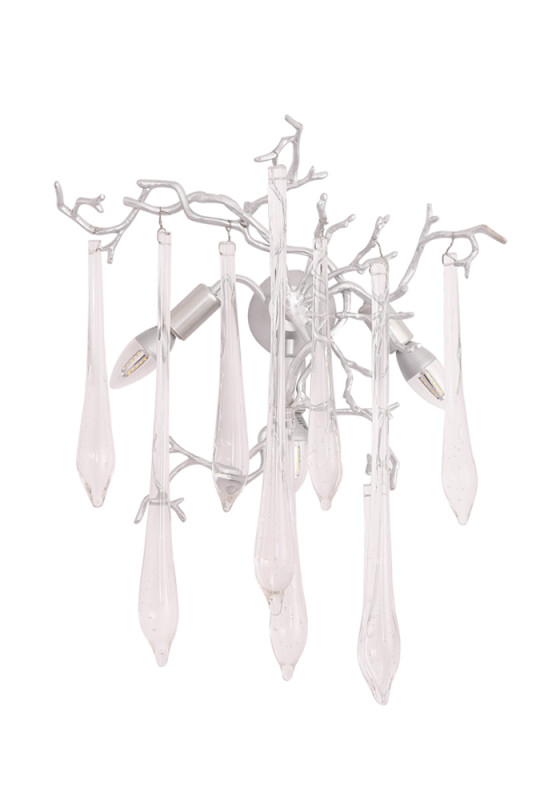 Бра Crystal Lux REINA AP3 SILVER PATINA Фото Бра Crystal Lux REINA AP3 SILVER PATINA