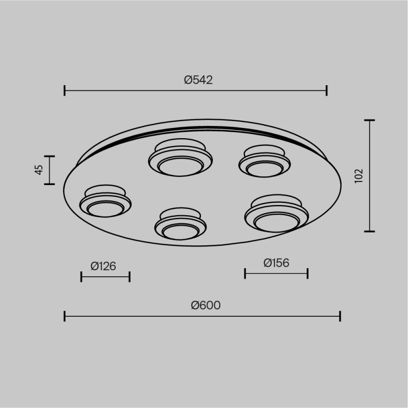 Накладная люстра Maytoni MOD361CL-L58BS3K в интернет магазине Гет Лайт