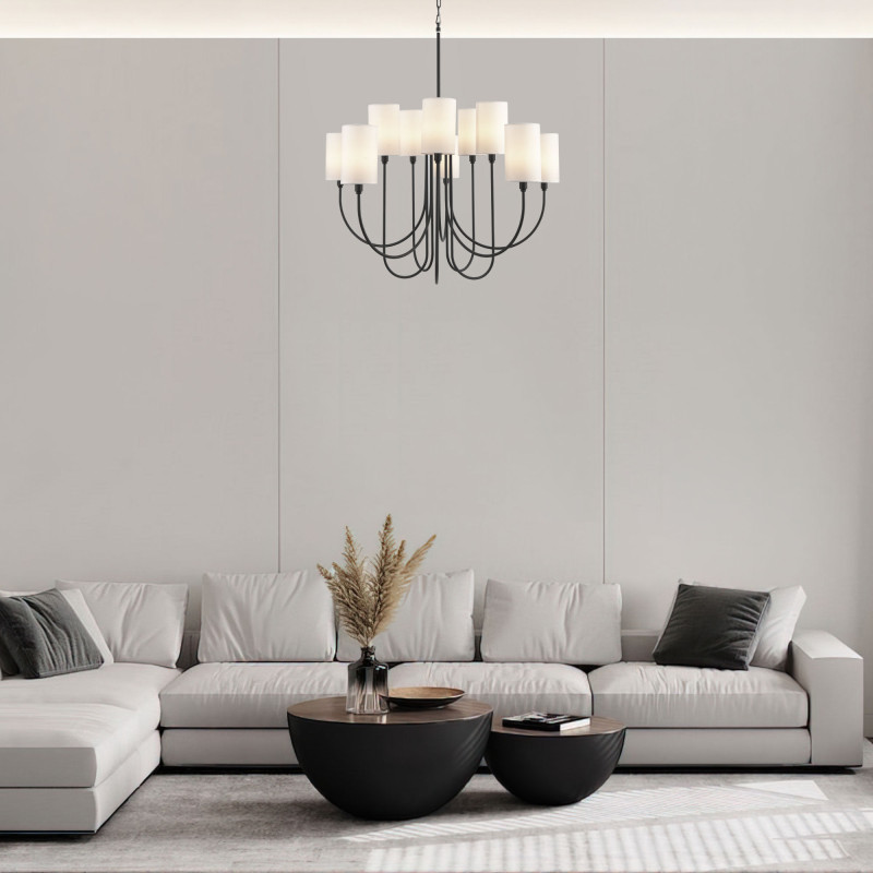 Подвесная люстра Eurosvet 60164/10 черный в интернет магазине Гет Лайт