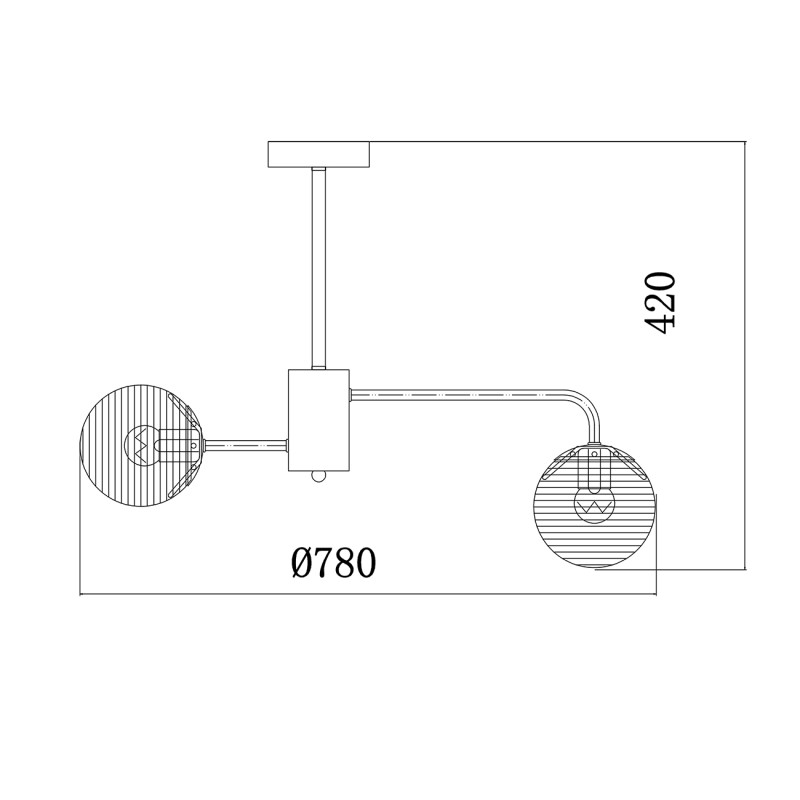 Цена на Люстра на штанге Escada 646/8P