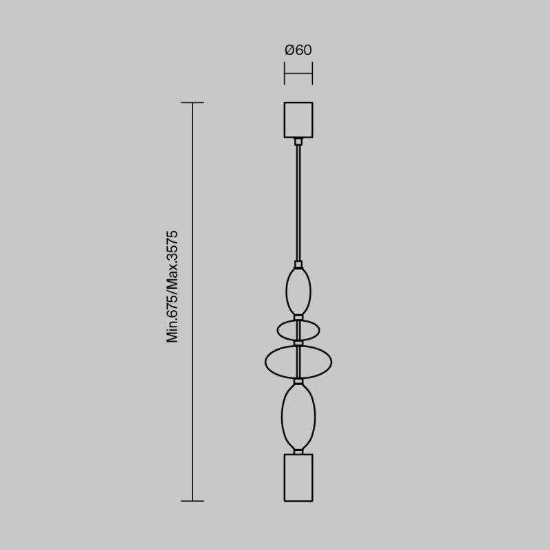 Купить с доставкой по Москве и России Подвесной светильник Maytoni MOD071PL-L8B3K1