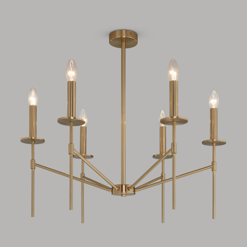 Фото Люстра на штанге Eurosvet 60142/6 латунь