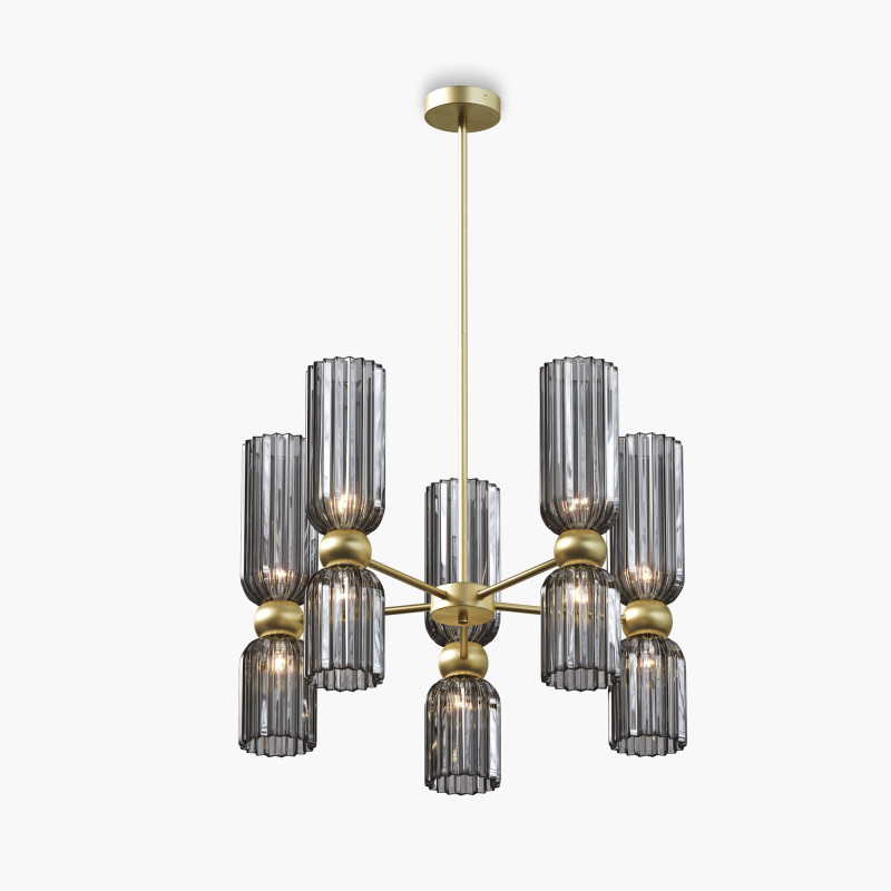 Люстра на штанге Maytoni MOD302PL-10GR Фото Люстра на штанге Maytoni MOD302PL-10GR