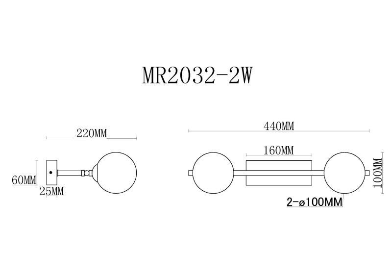 Бра MyFar MR2032-2W Бра MyFar MR2032-2W в интернет магазине Гет Лайт