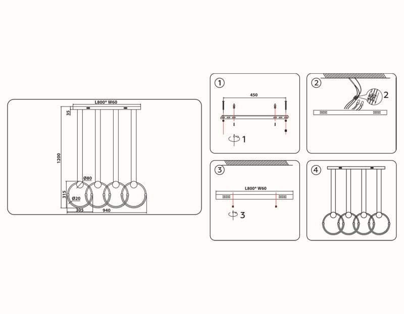 Купить с доставкой по Москве и России Подвесной светильник Ambrella Light FL10598