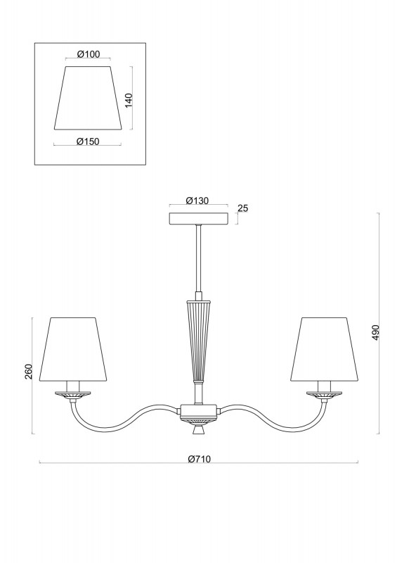 Цена на Люстра на штанге Freya FR2027PL-03BS