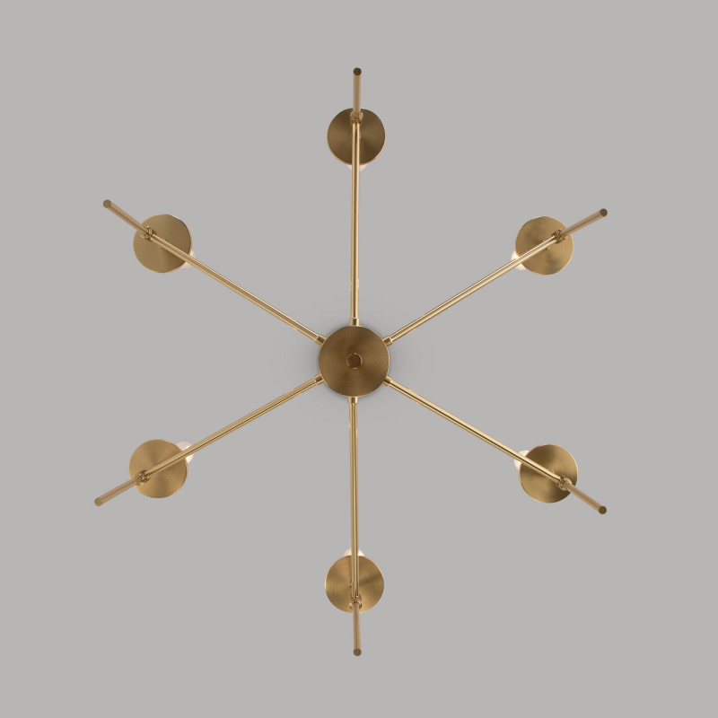 Купить Люстра на штанге Eurosvet 60142/6 латунь