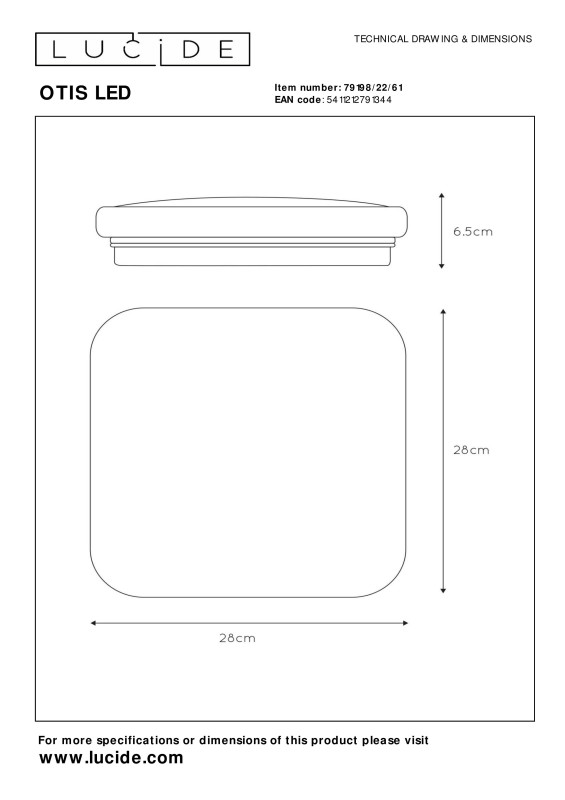 Купить с доставкой по Москве и России Влагозащищенный светильник LUCIDE 79198/22/61