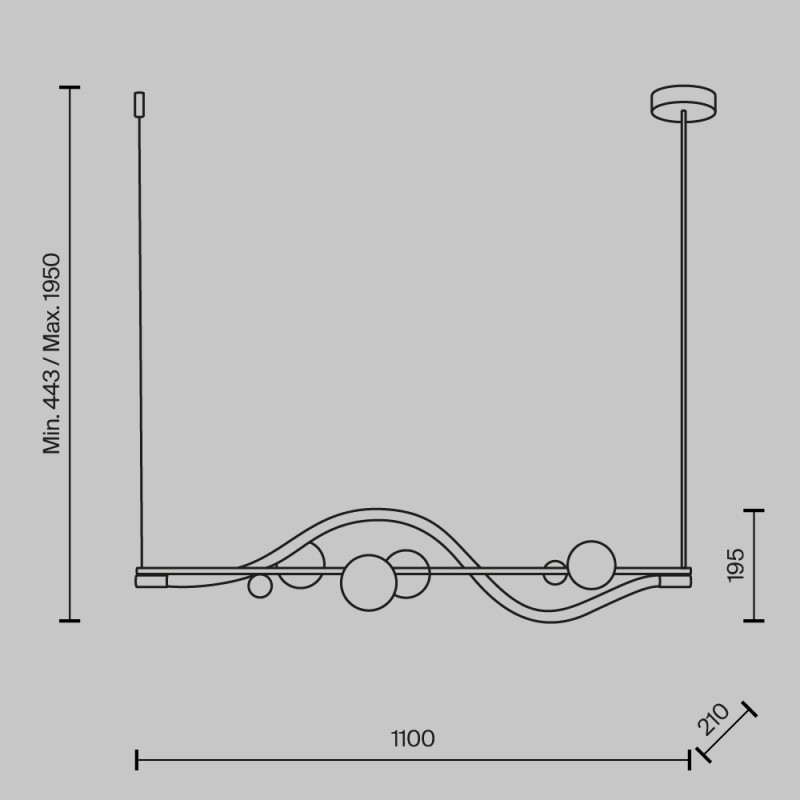 Купить с доставкой по Москве и России Линейный светильник Maytoni MOD289PL-L13BS3K