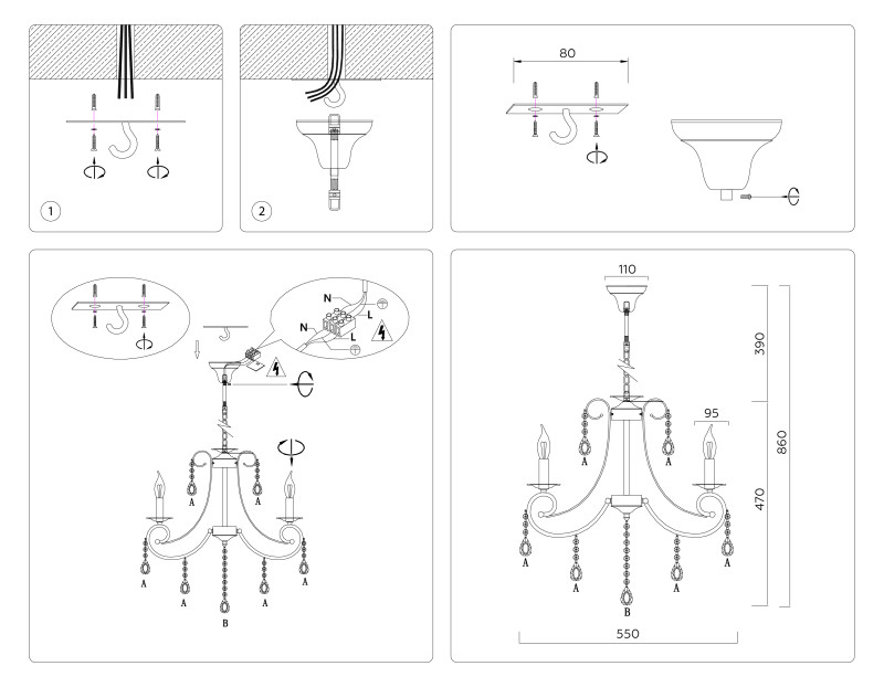 Подвесная люстра Ambrella Light TR4916 Купить Подвесная люстра Ambrella Light TR4916