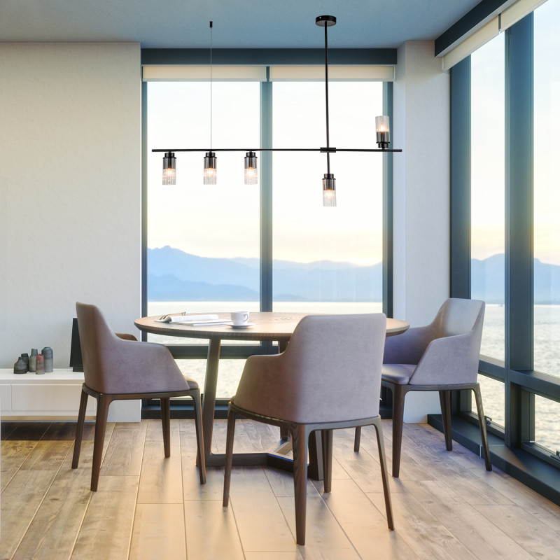 Люстра на штанге Escada 2100/5P Black в интернет магазине Гет Лайт