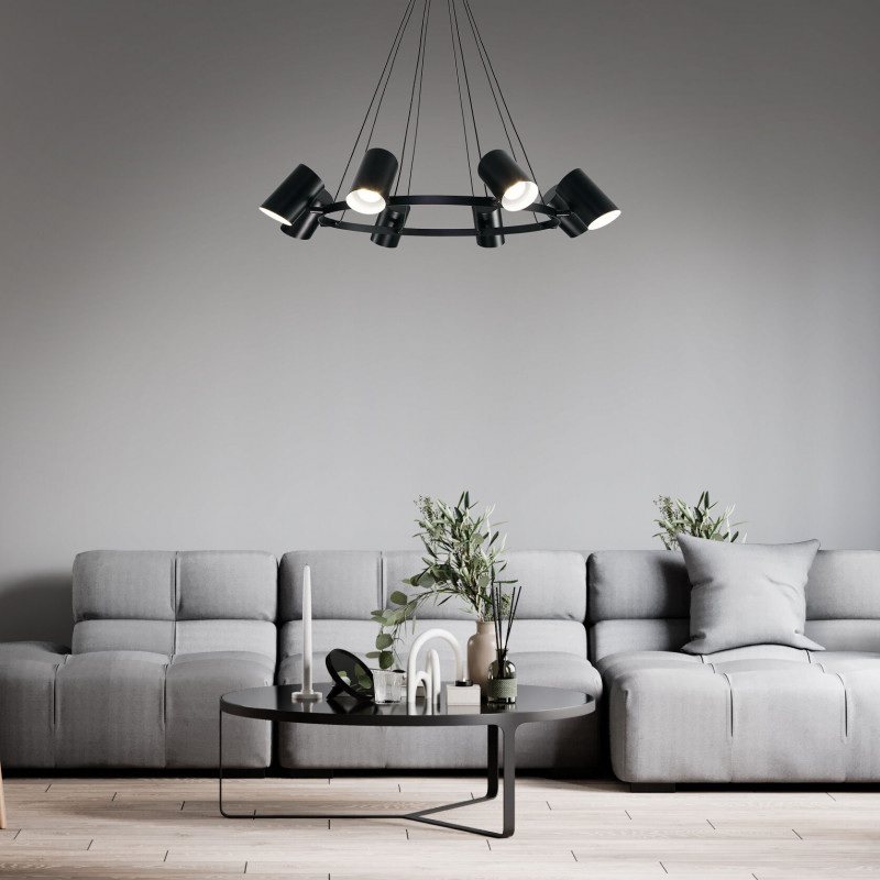 Подвесная люстра Eurosvet 70147/8 черный Подвесная люстра Eurosvet 70147/8 черный в интернет магазине Гет Лайт