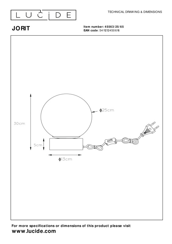 Цена на Настольная лампа LUCIDE 45563/25/65