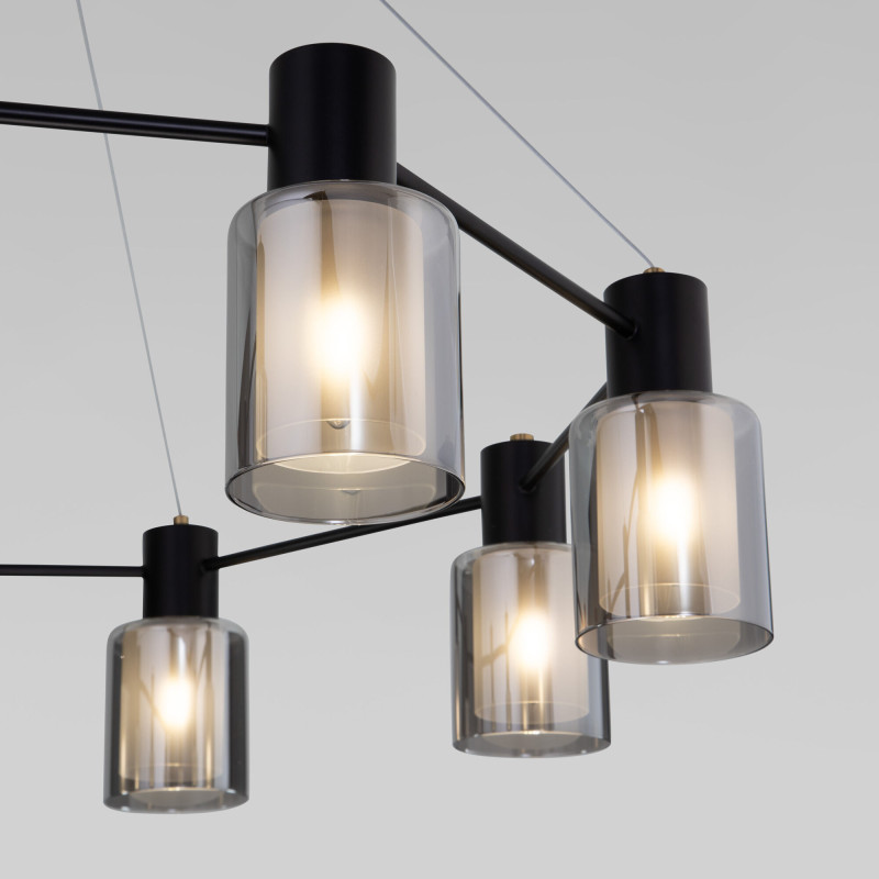 Цена на Подвесная люстра Eurosvet 70219/8 черный/античная бронза