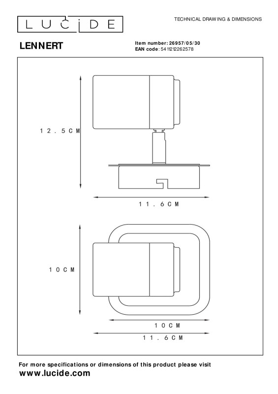 Спот LUCIDE 26957/05/30 в интернет магазине Гет Лайт