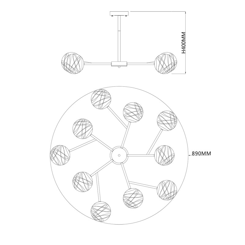 Купить с доставкой по Москве и России Люстра на штанге Escada 1146/10P