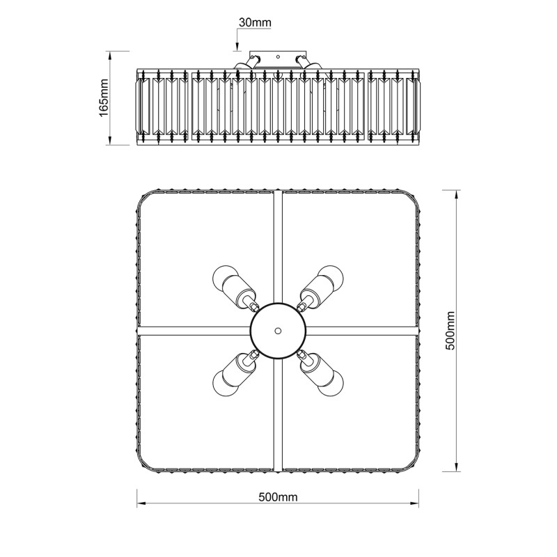 Купить с доставкой по Москве и России Накладная люстра Escada 2117/4