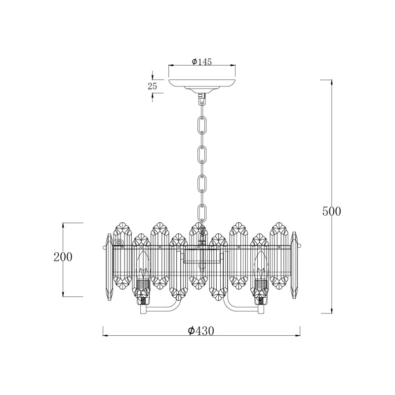 Подвесная люстра Escada 2111/6S Chrome Купить с доставкой по Москве и России Подвесная люстра Escada 2111/6S Chrome