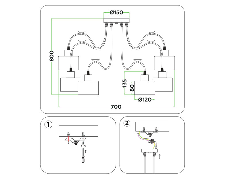 Цена на Подвесная люстра Ambrella Light TR8132
