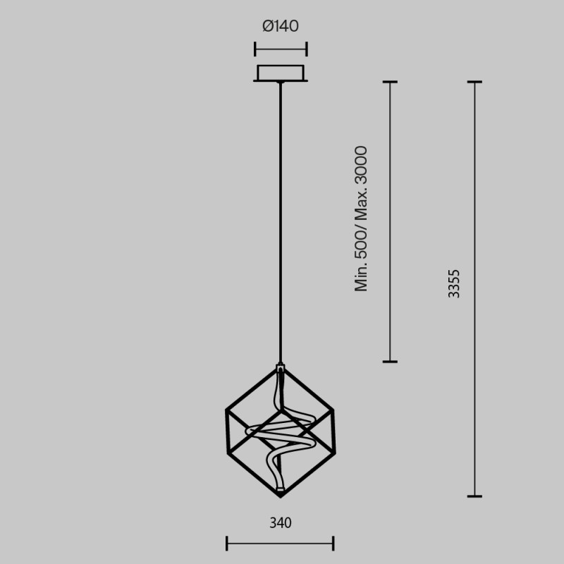 Купить с доставкой по Москве и России Подвесной светильник Maytoni MOD345PL-L11BS3K