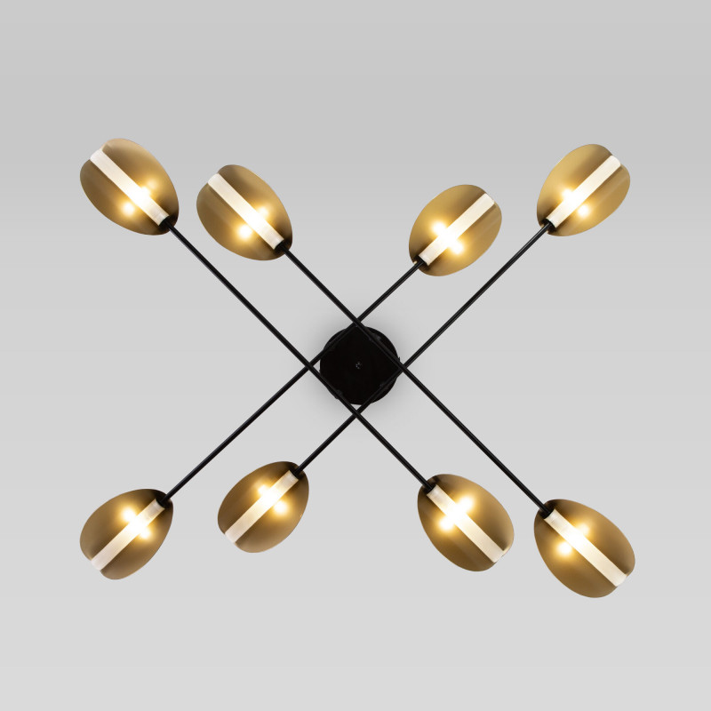 Купить Накладная люстра Eurosvet 70148/8 черный/золото