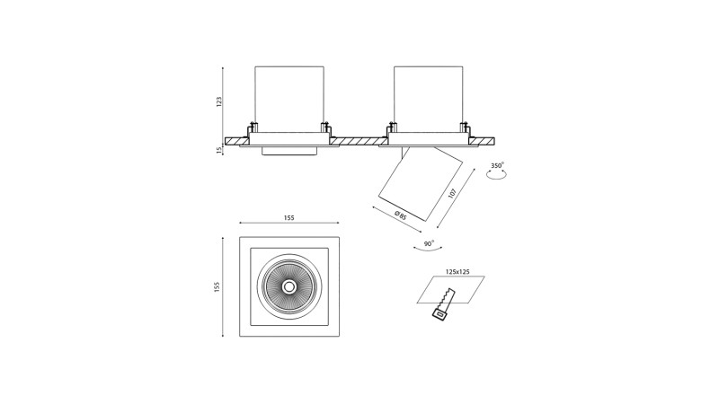 DesignLed SPL-SQ1-25-NW Купить с доставкой по Москве и России DesignLed SPL-SQ1-25-NW