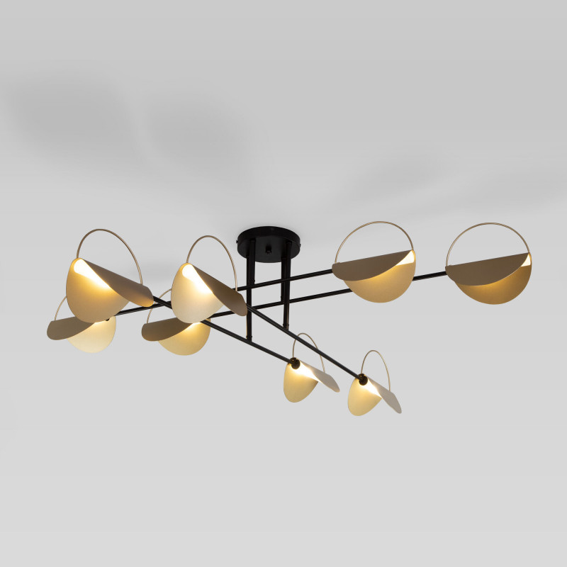 Фото Накладная люстра Eurosvet 70148/8 черный/золото