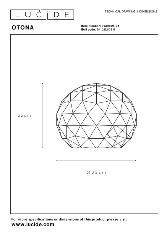 Цена на Настольная лампа LUCIDE 21509/25/31