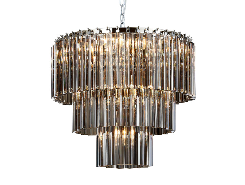 Каскадная люстра Newport 8708+2/C fume Каскадная люстра Newport 8708+2/C fume