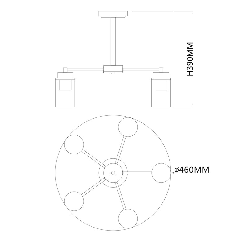Купить с доставкой по Москве и России Люстра на штанге Escada 2118/5P