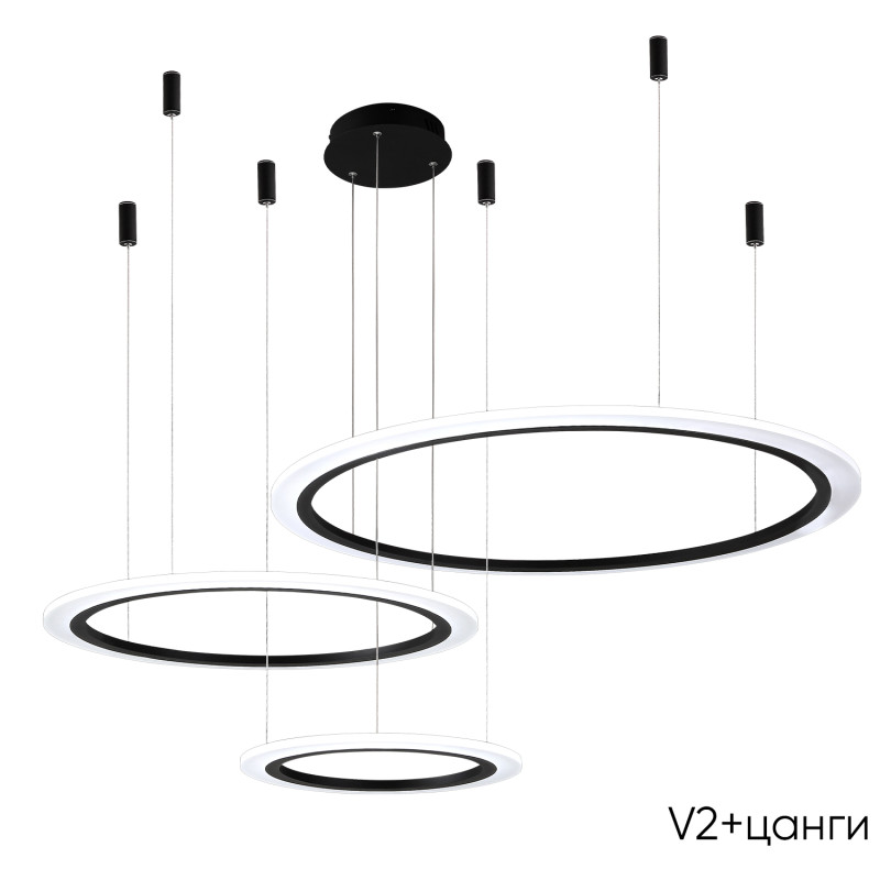 Цена на Подвесная люстра Crystal Lux MANZANA SP67W LED BLACK