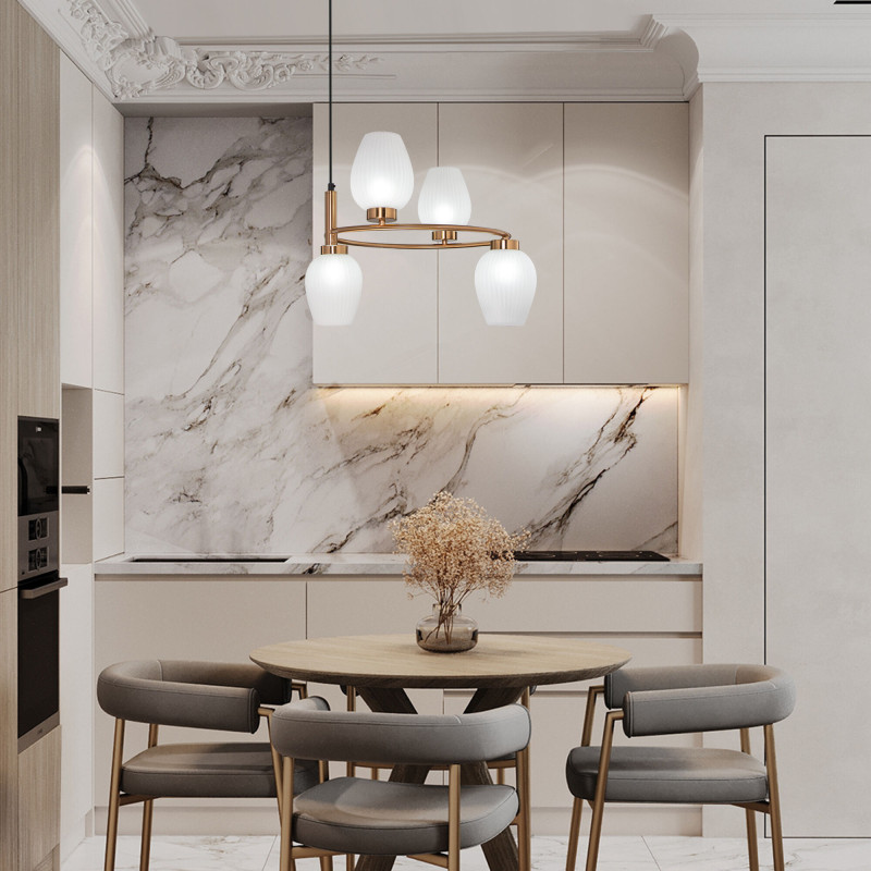 Цена на Подвесная люстра Eurosvet 30183/4 латунь