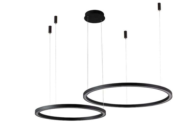 Подвесная люстра Crystal Lux FORTUNA SP123W LED D600+800 BLACK