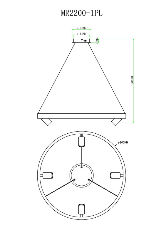 Купить с доставкой по Москве и России Подвесная люстра MyFar MR2200-1PL