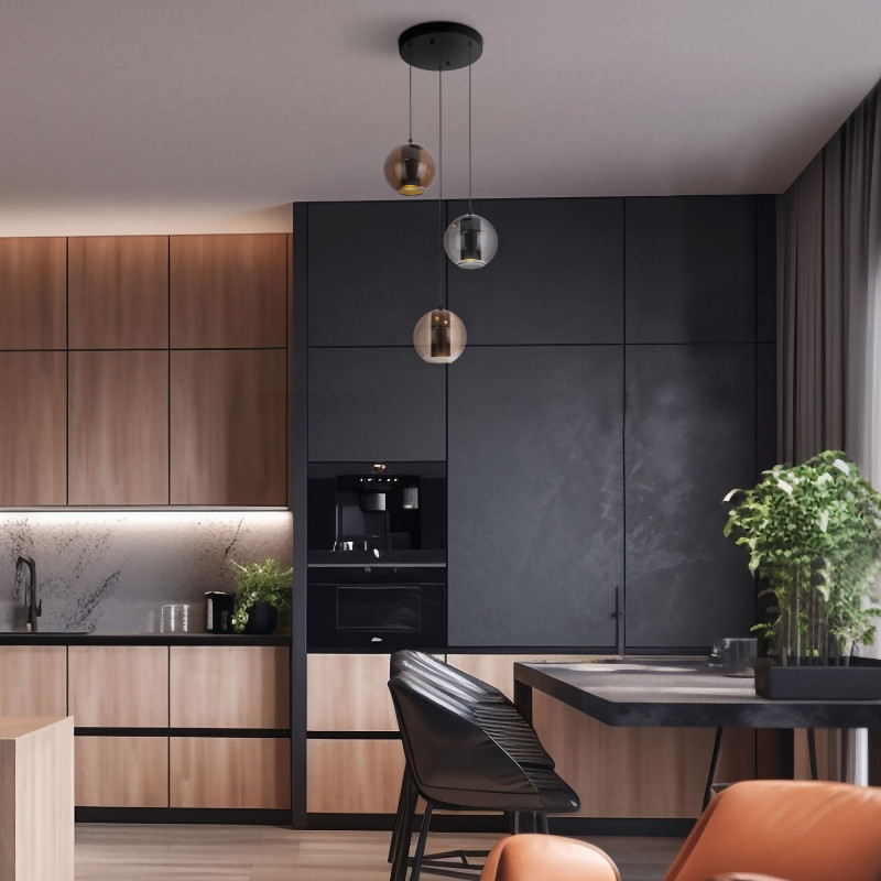 Купить Каскадная люстра Eurosvet 50258/3 LED дымчатый/ бежевый/ шоколад