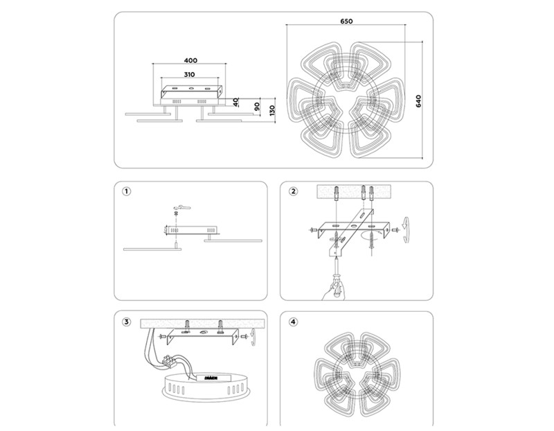 Накладная люстра Ambrella Light FA8892 в интернет магазине Гет Лайт