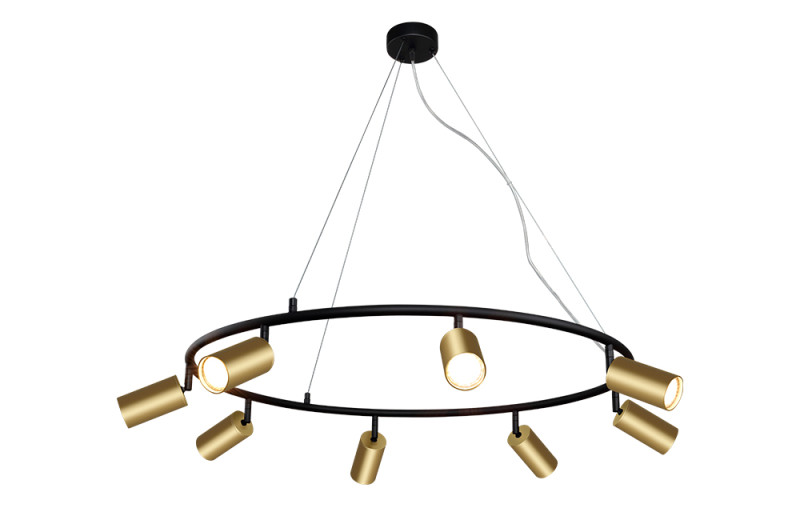 Подвесная люстра Crystal Lux CLT 015C8 D800 BL-GO Подвесная люстра Crystal Lux CLT 015C8 D800 BL-GO