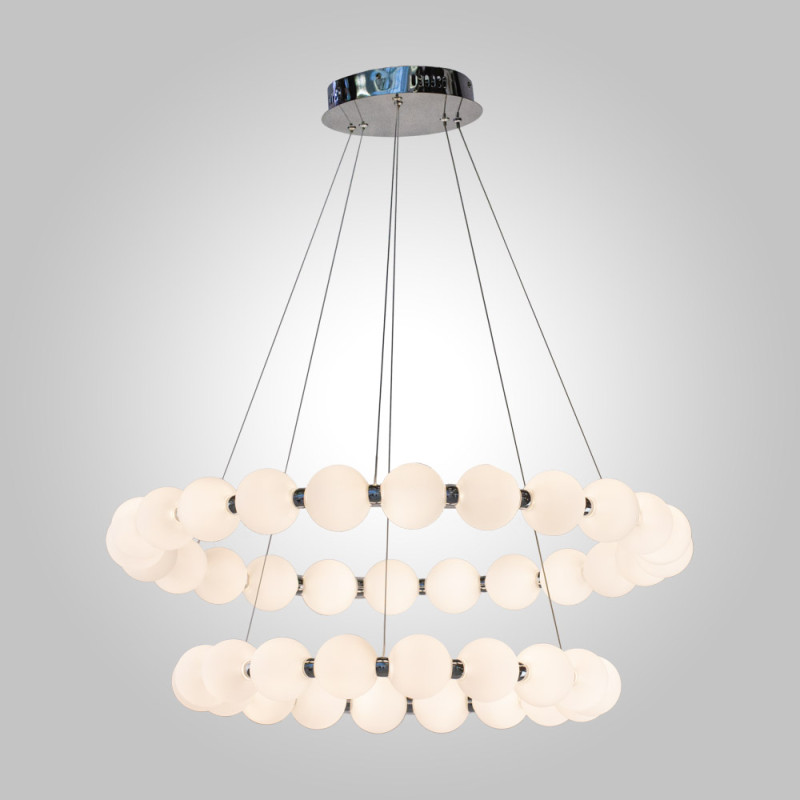 Подвесная люстра AM Group PEARL-D800+600 CH в интернет магазине Гет Лайт