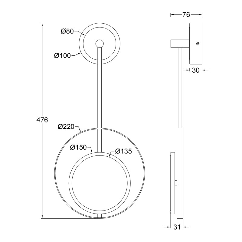 Купить с доставкой по Москве и России Бра Escada 10206/SG LED White/Gold