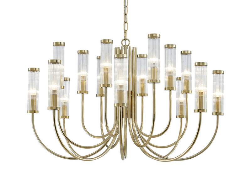 Подвесная люстра Newport 4558+4+4/C gold Фото Подвесная люстра Newport 4558+4+4/C gold